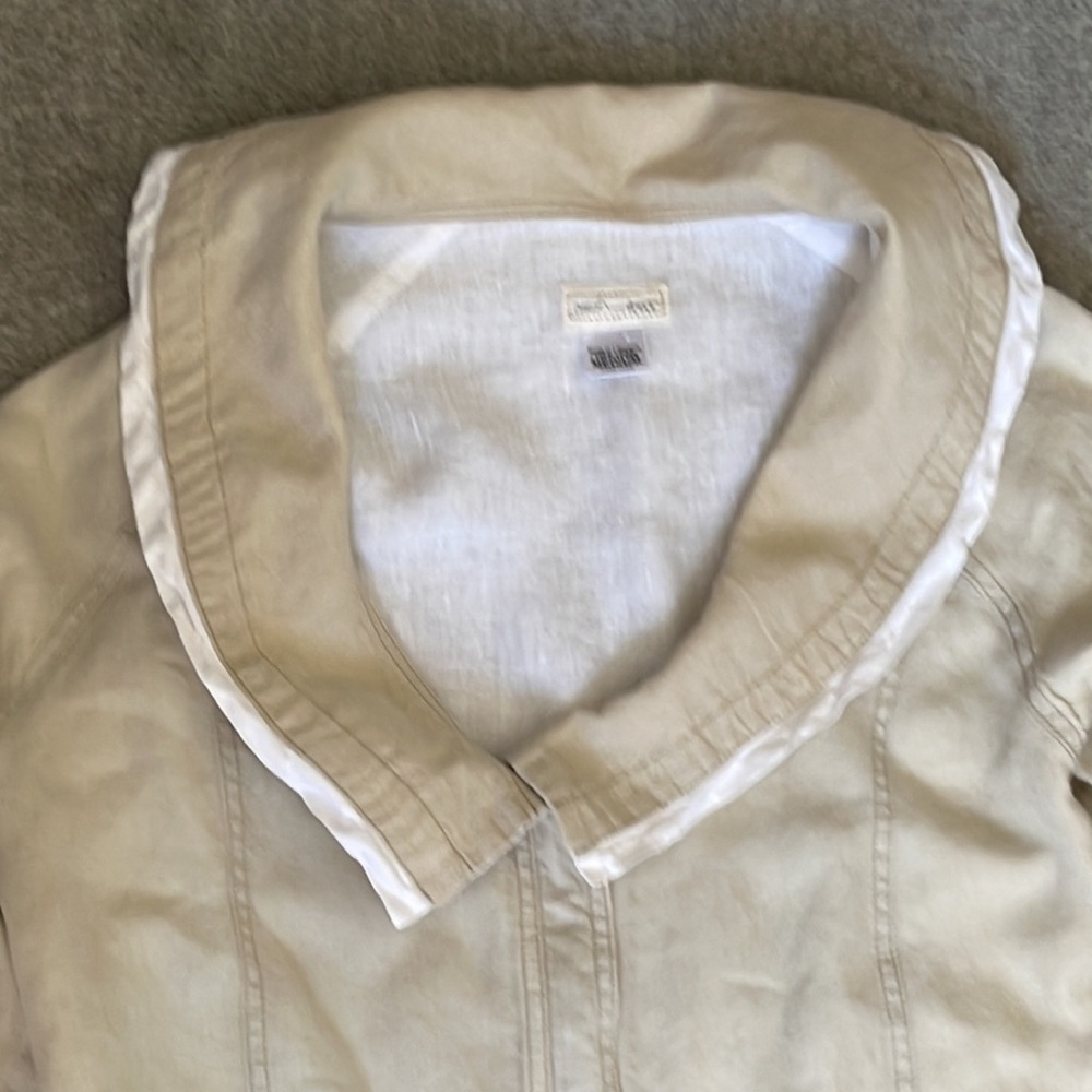 Neesh By D.A.R. 100% Linen Little Jacket Size M - image 4